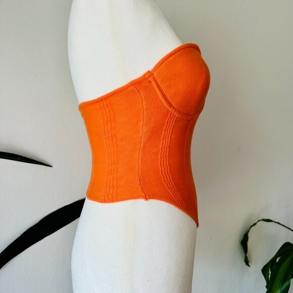 WIndsor strapless orange corset top XS - Picture 2 of 10